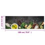 Alfombra de cocina lavable terciopelo dibujo especias 60x180 cm