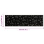 Alfombra de cocina lavable terciopelo negro Morning 45x150 cm