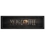 Alfombra de cocina lavable terciopelo texto café 45x150 cm