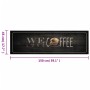 Alfombra de cocina lavable terciopelo texto café 45x150 cm