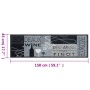 Alfombra de cocina lavable terciopelo vino gris 45x150 cm