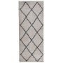 Alfombra pelo largo moderna PAMPLONA beige antracita 80x200 cm