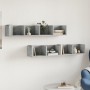 Muebles de pared 2 unidades gris hormigón 99x18x16,5 cm