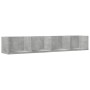 Muebles de pared 2 unidades gris hormigón 99x18x16,5 cm