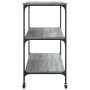 Carrito de cocina madera ingeniería gris Sonoma 102x50x95 cm