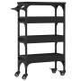 Carrito de cocina madera de ingeniería negro 53x20x76 cm