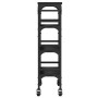 Carrito de cocina madera de ingeniería negro 53x20x76 cm