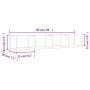 Muebles de pared 2 uds madera de ingeniería negro 99x18x16,5 cm