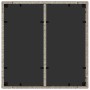 Mesa de jardín superficie vidrio ratán PE gris claro 90x90x75cm