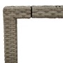 Mesa de jardín superficie vidrio ratán PE gris claro 90x90x75cm