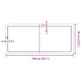 Tablero mesa madera roble tratada marrón oscuro 140x60x(2-6) cm
