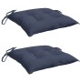 Cojines para silla 2 uds tela Oxford azul marino 50x50x7 cm