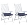 Cojines para silla 2 uds tela Oxford azul marino 50x50x7 cm