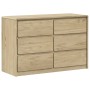 Cajonera SAUDA madera maciza de pino color roble 111x43x73,5 cm