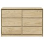 Cajonera SAUDA madera maciza de pino color roble 111x43x73,5 cm
