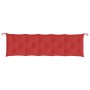 Cojín de banco de jardín tela Oxford rojo 180x50x7 cm