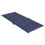 Cojines para silla con respaldo alto 6 uds tela azul marino