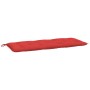 Cojines de banco de jardín 2 uds tela Oxford rojo 120x50x7 cm
