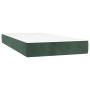 Colchón muelles ensacados terciopelo verde oscuro 120x190x20 cm
