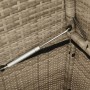 Banco de jardín con cojines ratán sintético beige