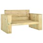 Banco de jardín de madera de pino impregnada 139 cm