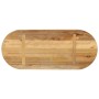Tablero de mesa ovalado madera maciza mango rugosa 80x40x3,8 cm