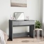 Tocador con espejo color gris Sonoma 100x45x76 cm