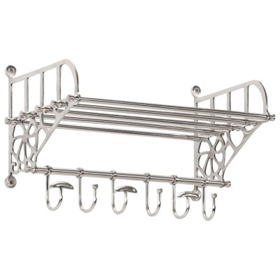 Soporte de equipaje con perchas de pared aluminio