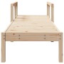 Tumbona de madera maciza de pino 199,5x62x55 cm