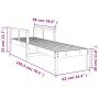 Tumbona de madera maciza de pino 199,5x62x55 cm