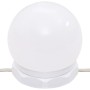 Tocador con LED y armario madera contrachapada blanco brillante
