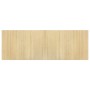 Alfombra rectangular bambú color natural claro 70x200 cm