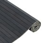 Alfombra rectangular bambú gris 100x400 cm