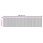 Alfombra rectangular bambú gris 100x400 cm