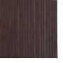 Alfombra rectangular bambú marrón oscuro 80x300 cm