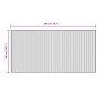 Alfombra rectangular bambú gris 100x200 cm