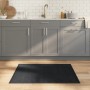 Alfombra rectangular bambú gris 80x100 cm