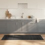 Alfombra rectangular bambú gris 70x200 cm
