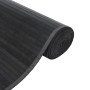 Alfombra rectangular bambú gris 70x200 cm