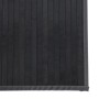 Alfombra rectangular bambú gris 70x200 cm