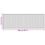 Alfombra rectangular bambú gris 70x200 cm