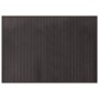 Alfombra rectangular bambú marrón oscuro 70x100 cm