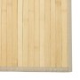 Alfombra rectangular bambú color natural claro 60x300 cm