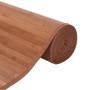 Alfombra rectangular bambú marrón 60x1000 cm
