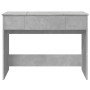 Tocador con espejo color gris hormigón 100x45x76 cm