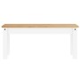 Banco de comedor Panama madera maciza pino blanco 105x30x45 cm