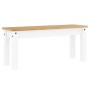 Banco de comedor Panama madera maciza pino blanco 105x30x45 cm