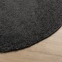 Alfombra peluda pelo largo moderna PAMPLONA antracita Ø 120 cm