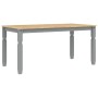 Mesa de comedor Corona madera maciza de pino gris 160x80x75 cm