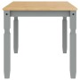 Mesa de comedor Corona madera maciza de pino gris 160x80x75 cm